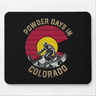 Pulvertage in Colorado Flag Skifahren Snowboarden Mousepad