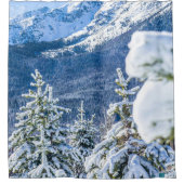 Pulverwald // Blauer Schnepfberg Duschvorhang (Vorderseite)