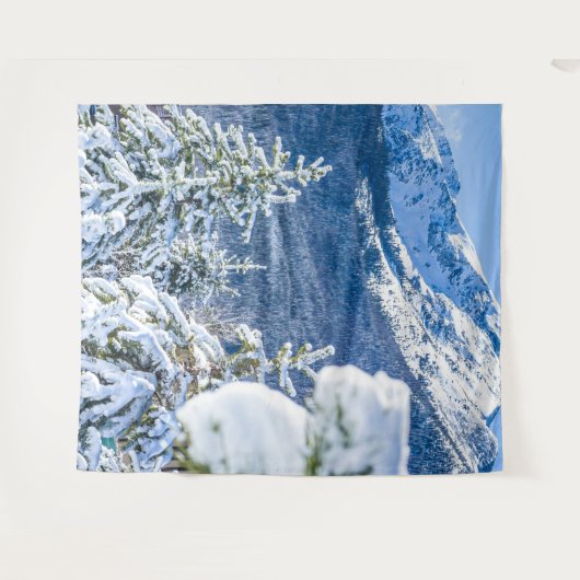 Pulverwald // Blauer Schnepfberg Wandteppich (Vorderseite (Horizontal))