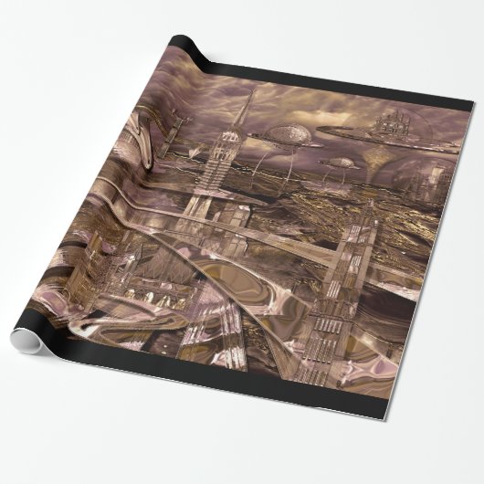 Pulvillar Moderne Architektur Stadt Elegante   Geschenkpapier (Ungerollt)