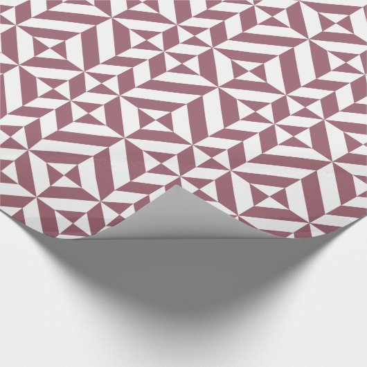 Pum Geometric Deko Cube Pattern Geschenkpapier (Ecke)