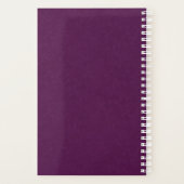 Pum Lila Delicate Leaf Kontur Elegante Hochzeit Planer (Rückseite)