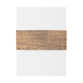 Pum Lila Elegant Rustic Wood Wedding Einladungsbanderole (Rückseitenbeispiel)