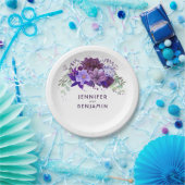 Pum Violet Lila florale Hochzeit Pappteller (Party)