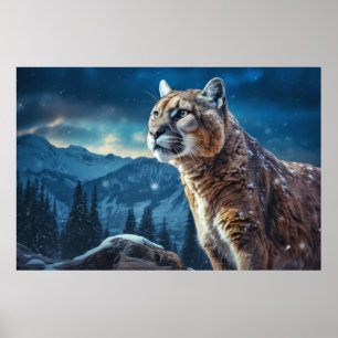 Puma Animal Wildlife Wilderness Frische Pasta mach Poster