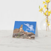 Puma auf Schutz Karte (Gelbe Blume)