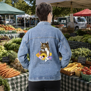 Puma Berglöwe Blumen Jeansjacke