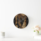 Puma-Berglöwe-Kunst auf einer Tier-Wanduhr Runde Wanduhr (Zuhause)