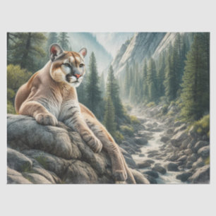 Puma Berglöwe Wildtier Seidenpapier