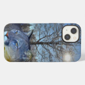 Puma Berglöwe & Winterbaum iPhone Hülle (Rückseite (Horizontal))