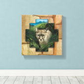 Puma - Canvas Wrap Wandkunst Leinwanddruck (Insitu (Holzboden))