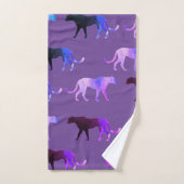 Puma Cats benutzerdefinierte Hintergrundfarbe Badhandtuch Set (Handtuch)