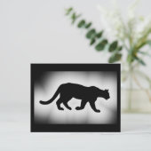 Puma Cougar Mountain Lion Silhouette Postkarte (Stehend Vorderseite)