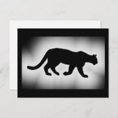 Puma Cougar Mountain Lion Silhouette Postkarte (Vorne/Hinten)