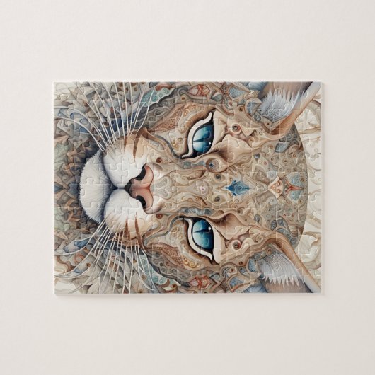Puma Face Surreal Art Puzzle (Horizontal)