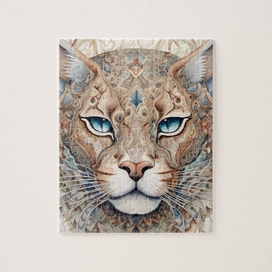 Puma Face Surreal Art Puzzle (Vertikal)