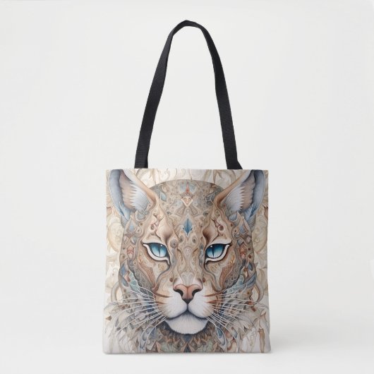 Puma Face Surreal Art Tasche (Vorderseite)