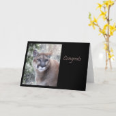 Puma-Glückwünsche Karte (Gelbe Blume)