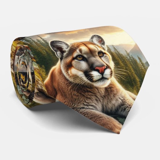 Puma Großkatze Schlips Krawatte (Gerollt)