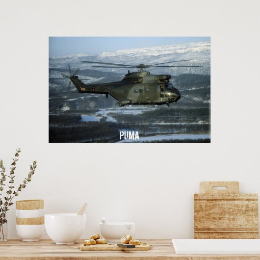 Puma Hubschrauber Poster (Küche)