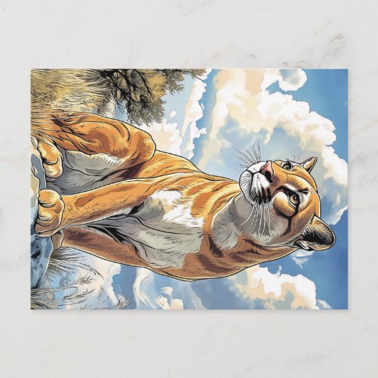 Puma I Cougar Postkarte (Vorderseite)