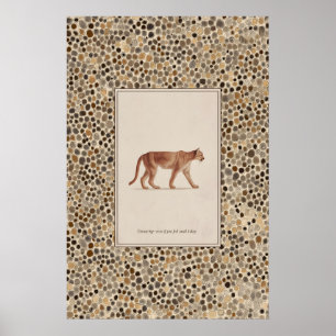 Puma-Illustrationsposter laufender Kougar Poster