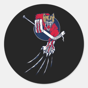 Puma Löwe Bestie Eishockey Torwart Katze Original Runder Aufkleber