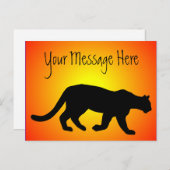 Puma Mountain Lion Cougar Sunfire Personalisiert Postkarte (Vorne/Hinten)