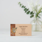 Puma, Mountain Lion, Cougar Tracks Business Card Visitenkarte (Stehend Vorderseite)