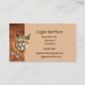 Puma, Mountain Lion, Cougar Tracks Business Card Visitenkarte (Vorderseite)