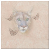 Puma und Schmetterlinge Stoff (Nahaufnahme)