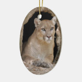 Puma-Weihnachtsverzierung Keramik Ornament (Links)