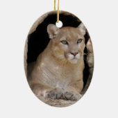 Puma-Weihnachtsverzierung Keramik Ornament (Hinten)