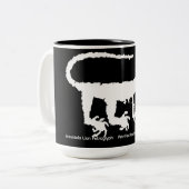 Pumapetroglyphe Zweifarbige Tasse (Vorderseite Links)