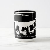 Pumapetroglyphe Zweifarbige Tasse (Mittel)