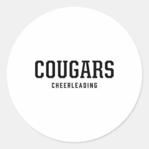 Pumas Cooper High School Cheerleading Runder Aufkleber