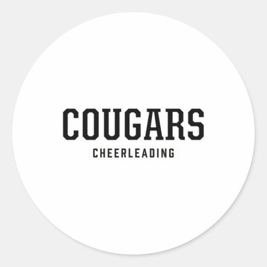 Pumas Cooper High School Cheerleading Runder Aufkleber (Vorderseite)