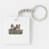 Pumi Dog – Born to Herd Forced to Relax Schlüsselanhänger (Rückseite)