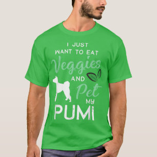 Pumi Funny Vegan Dog Lover Eigentümer Xmas Geburts T-Shirt