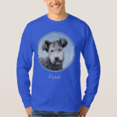 Pumi-Malerei - Niedliche Original Hunde-Kunst T-Shirt (Vorderseite)