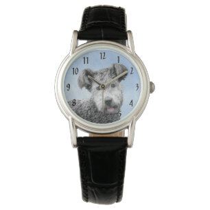 Pumi Painting - Niedliche Original Hunde Kunst Armbanduhr