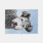 Pumi Painting - Niedliche Original Hunde Kunst Fleecedecke (Vorderseite (Horizontal))