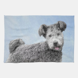 Pumi Painting - Niedliche Original Hunde Kunst Geschirrtuch