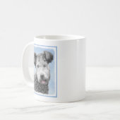 Pumi Painting - Niedliche Original Hunde Kunst Kaffeetasse (Vorderseite Links)
