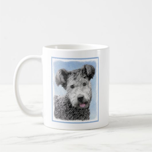 Pumi Painting - Niedliche Original Hunde Kunst Kaffeetasse (Links)
