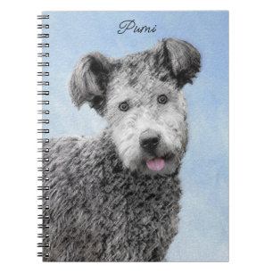 Pumi Painting - Niedliche Original Hunde Kunst Notizblock