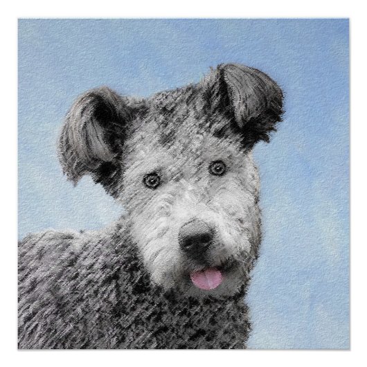 Pumi Painting - Niedliche Original Hunde Kunst Poster (Vorderseite)