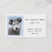 Pumi Painting - Niedliche Original Hunde Kunst Visitenkarte (Vorderseite)
