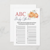 Pumkin ABC Baby Duschgame Begleitkarte (Vorne/Hinten)