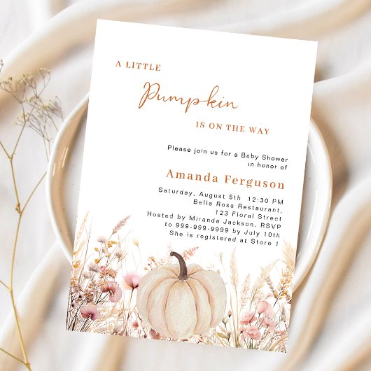 Pumkin auf dem Weg Wildblumen Haushalt Kinderdusch